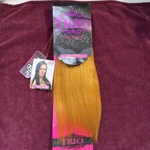 New Trio Hair Extensions Real Human Hair, Extension #144 Golden Blonde